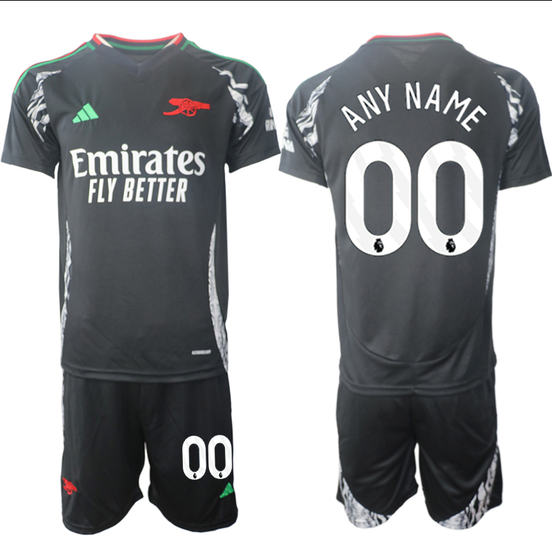 Men 2024-2025 Club Arsenal away Black customized Soccer Jersey->customized soccer jersey->Custom Jersey